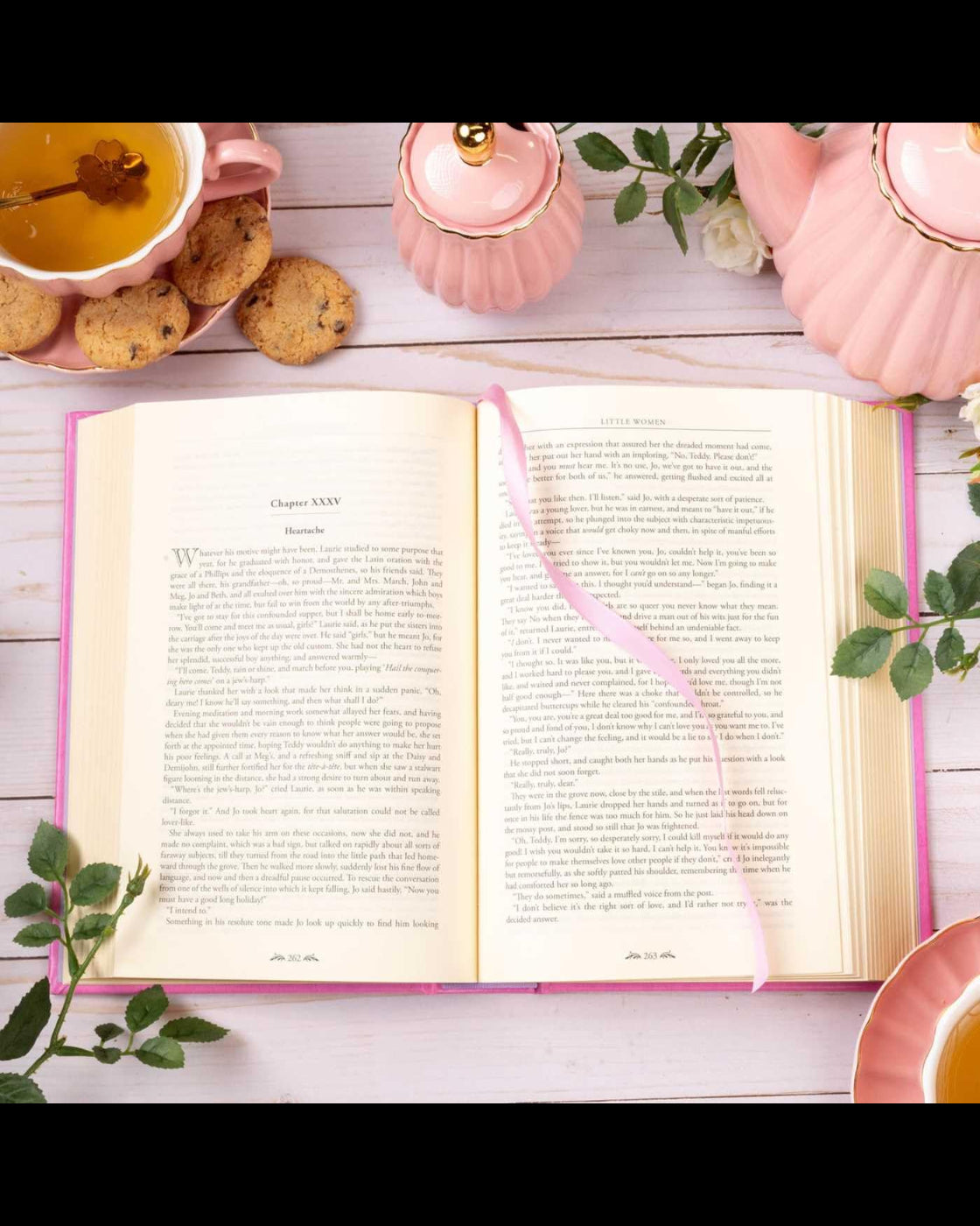 Little Women Collection - Pink Leather Bound