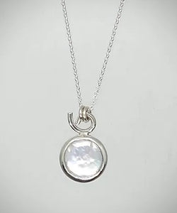 Sterling Freshwater Coin Pearl Necklace