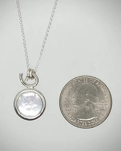 Sterling Freshwater Coin Pearl Necklace