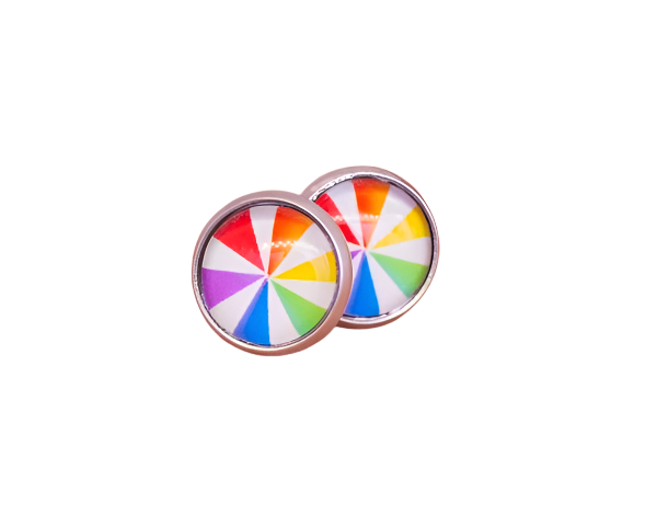 Rainbow Pinwheel Earrings