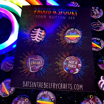 Proud & Spooky Set of 4 Pride Pins