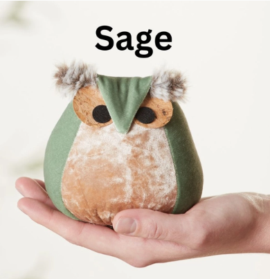 Handmade Velvet Owls