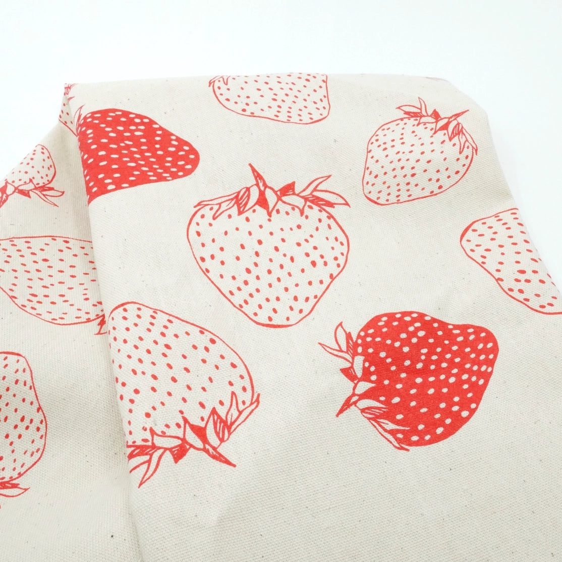 Strawberry Print Tea Towel