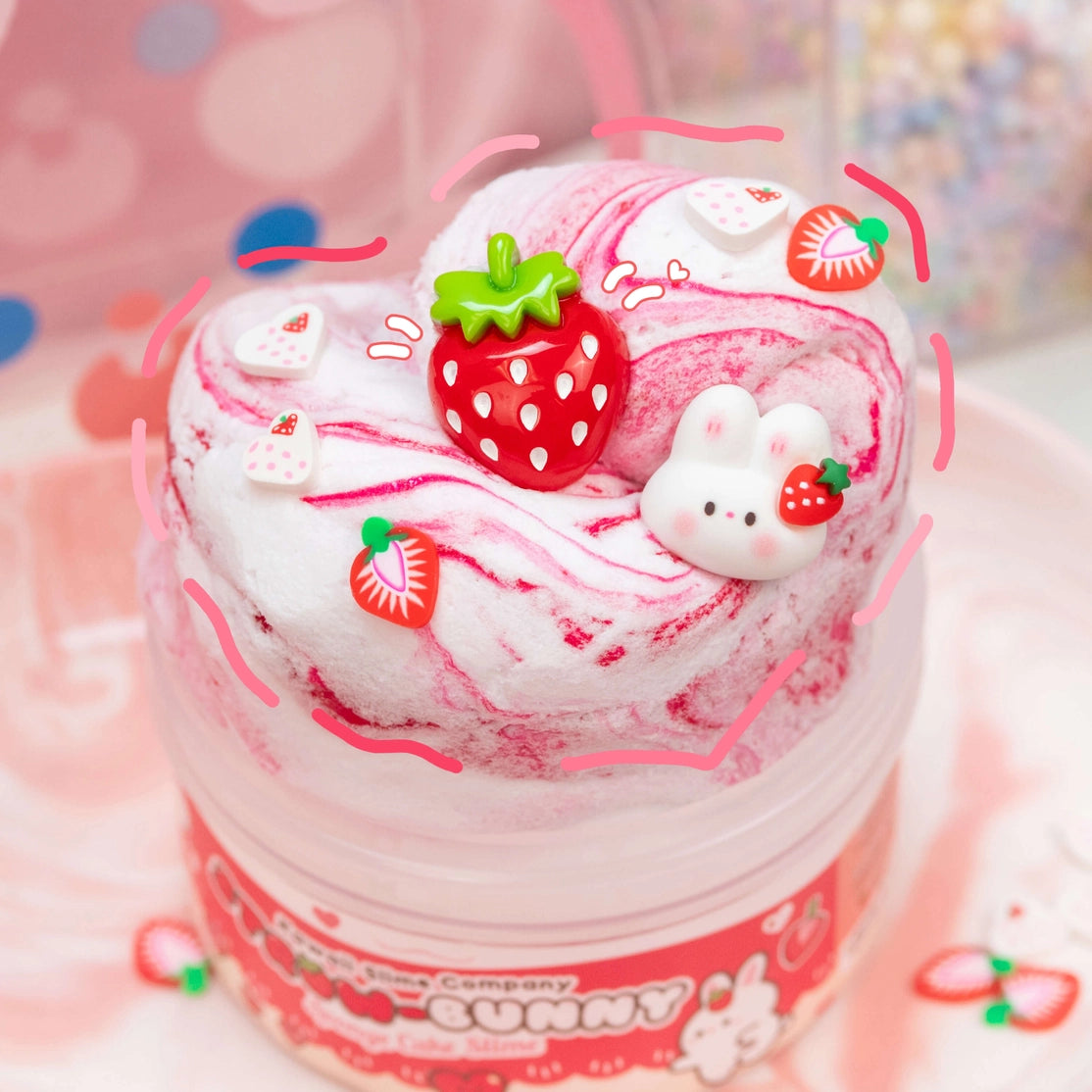 Straw-bunny Sponge Cake Cloud Slime