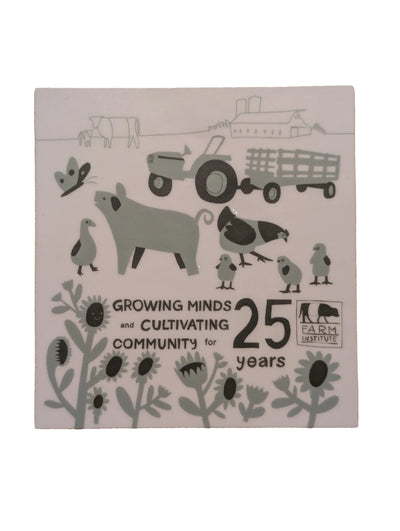 The Farm Institute 25th Anniversary Sticker