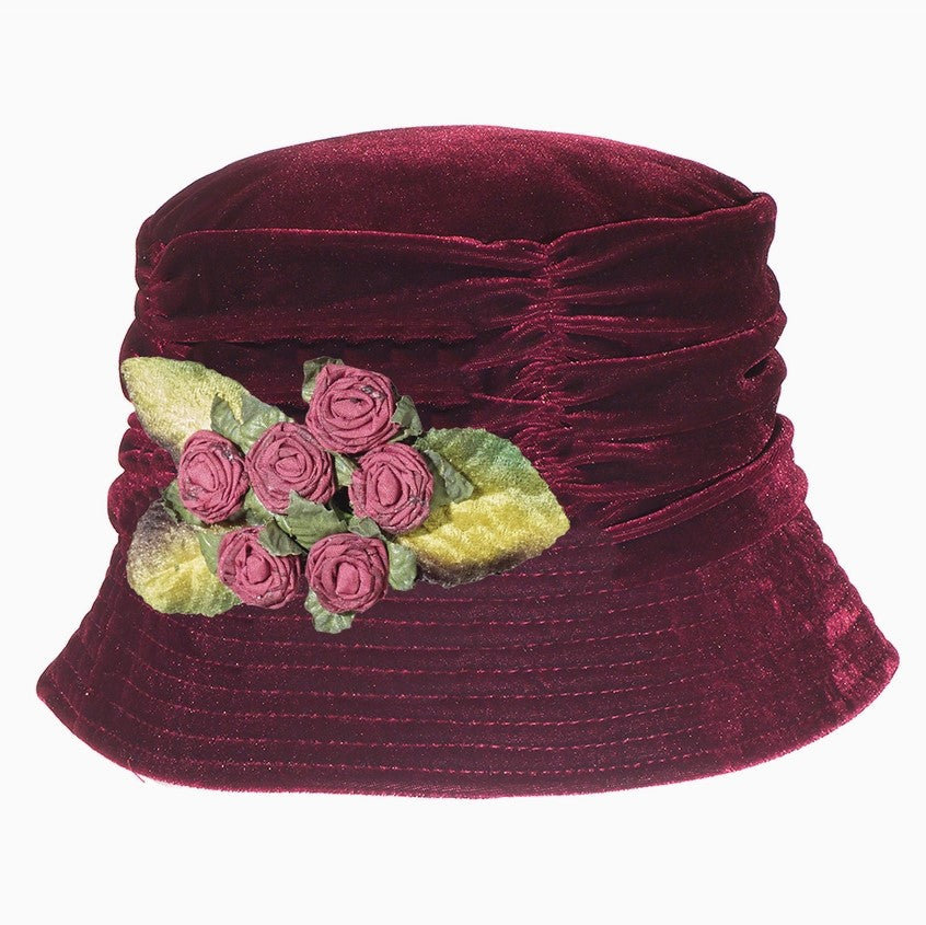 Velvet Rosette Bucket Hat - Assorted Colors