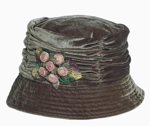 Velvet Rosette Bucket Hat - Assorted Colors