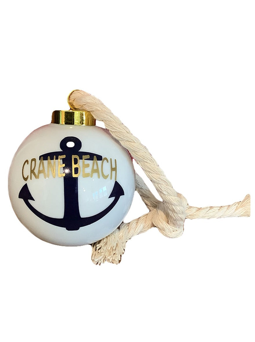 Crane Beach Ceramic Ornament