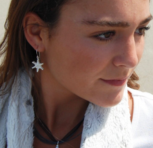 Load image into Gallery viewer, Snowflake French Wire Earrings
