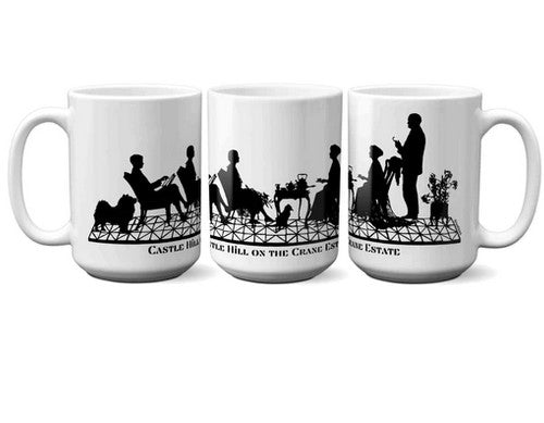 Cranes at Tea Silhouette Mug