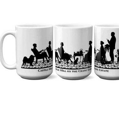 Cranes at Tea Silhouette Mug