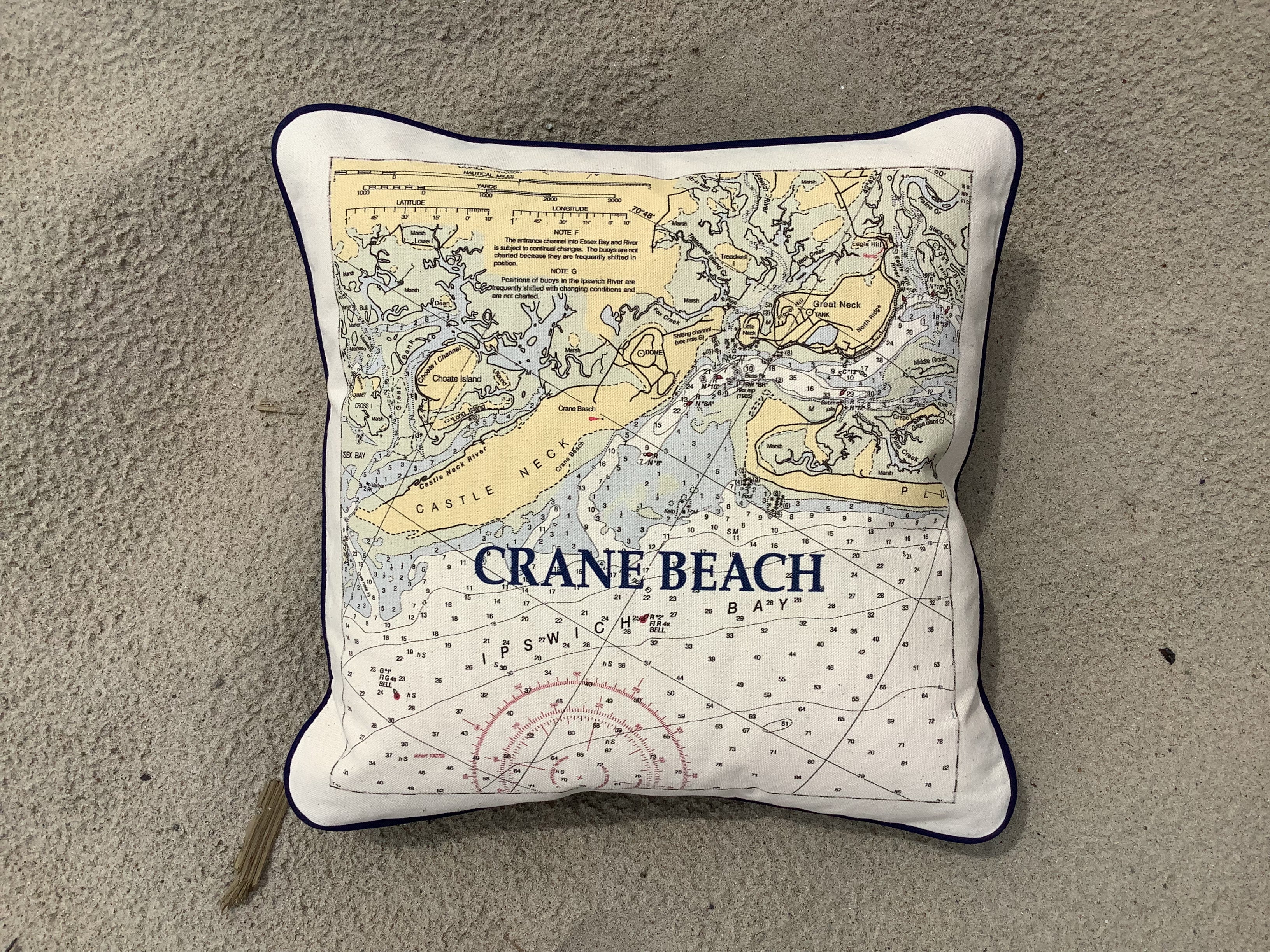 Nautical Map Pillow