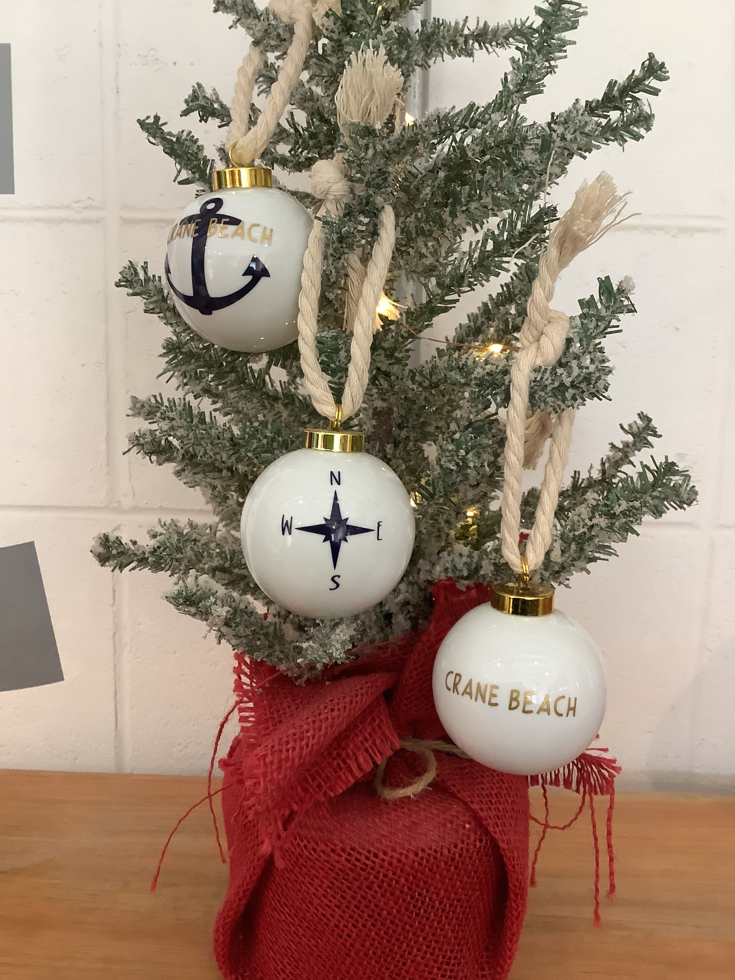 Crane Beach Ceramic Ornament