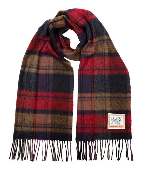 Pure Wool Tartan Check Scarf - CH