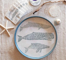 Load image into Gallery viewer, Whales 15&quot; Round Tray
