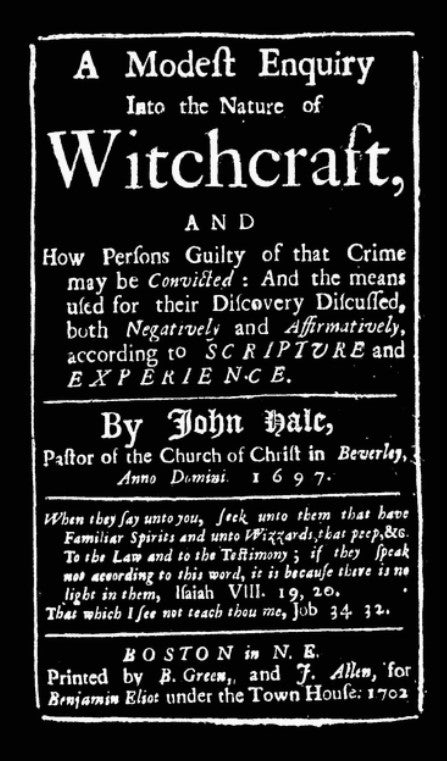 A Modest Enquiry into the Nature of Witchcraft - CH